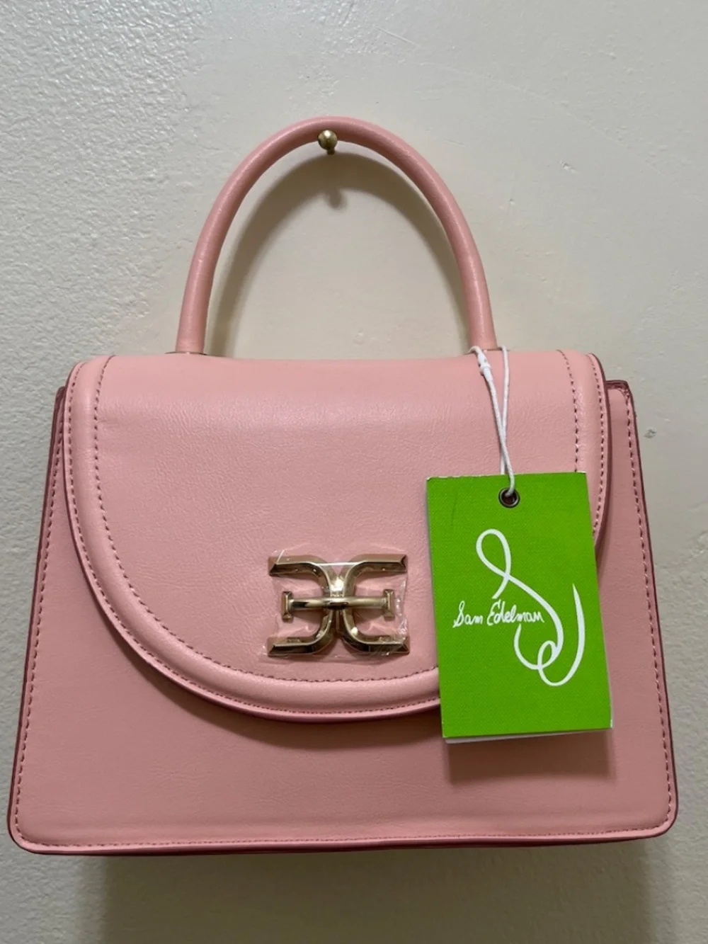 Sam Edelman top handle crossbody NWT+dust bag pink blush color